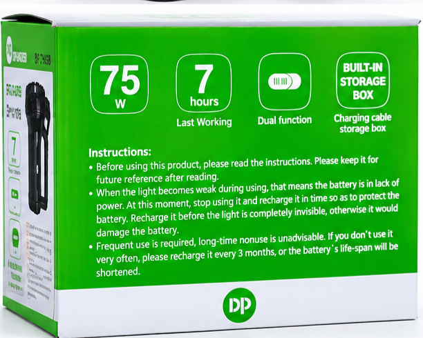 75W Rechargeable LED Light