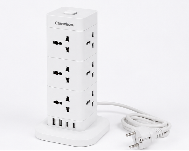Camelion CMS-312UN Power Strip Tower with USB