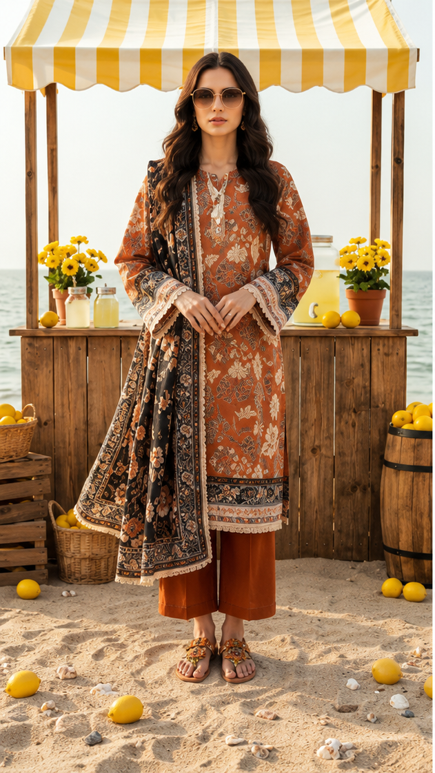 3Pcs Premium Lawn Unstitched