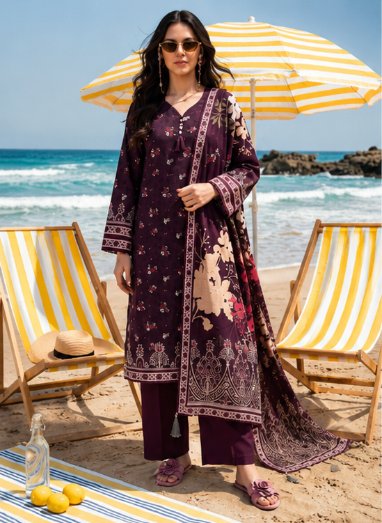 3Pcs Premium Lawn Unstitched