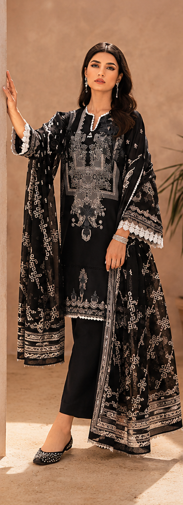 3Piece Unstitched Printed Lawn