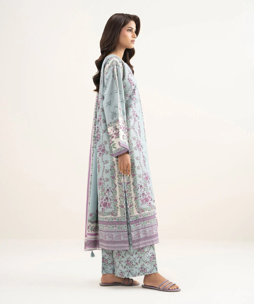 3 Piece - Printed Lawn Suit