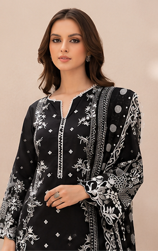 3Piece Unstitched Printed Lawn