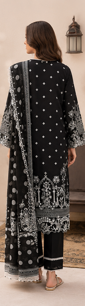3Piece Unstitched Printed Lawn