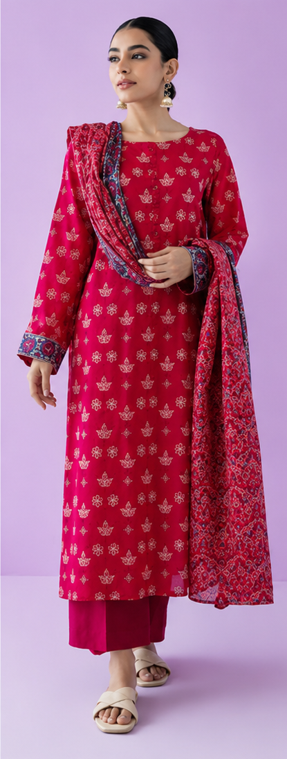 Unstitched | 3 Piece | Printed Lawn