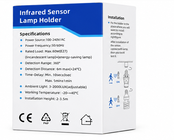 Infrared Sensor Lamp Holder