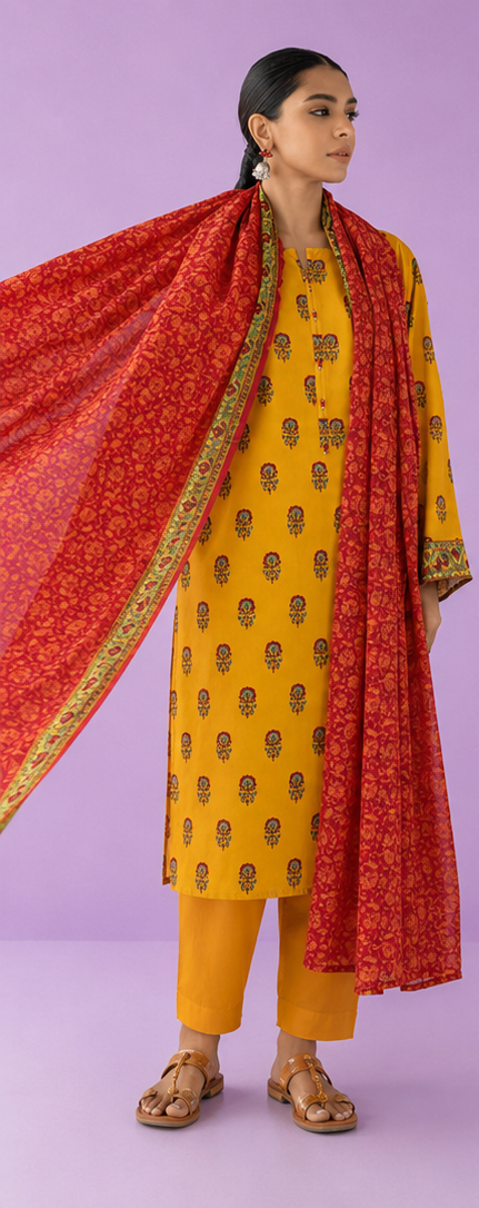 Unstitched | 3 Piece | Printed Lawn