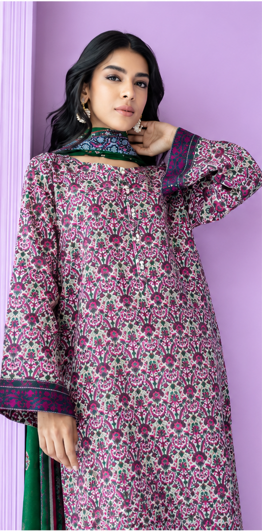 Unstitched | 3 Piece | Printed Lawn