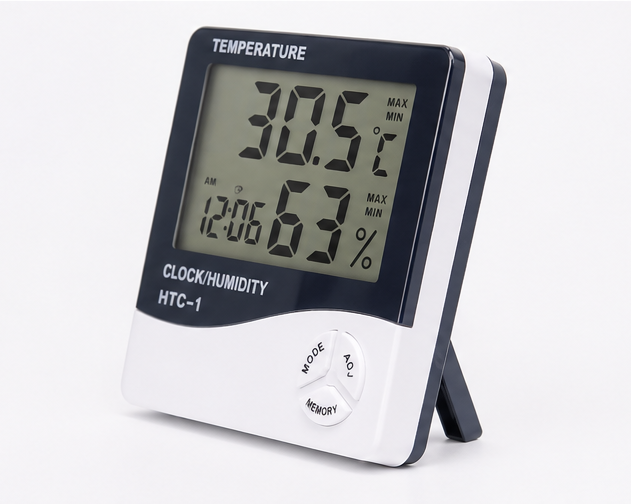 HTC-1 Digital Temperature &amp; Humidity Meter with Clock
