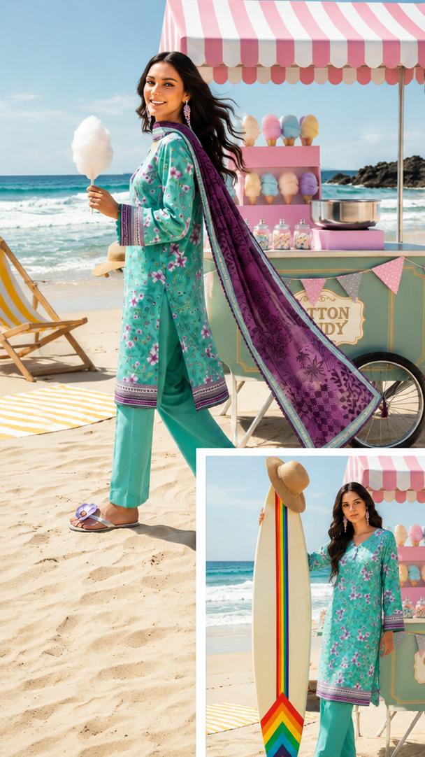 3Pcs Premium Lawn Unstitched