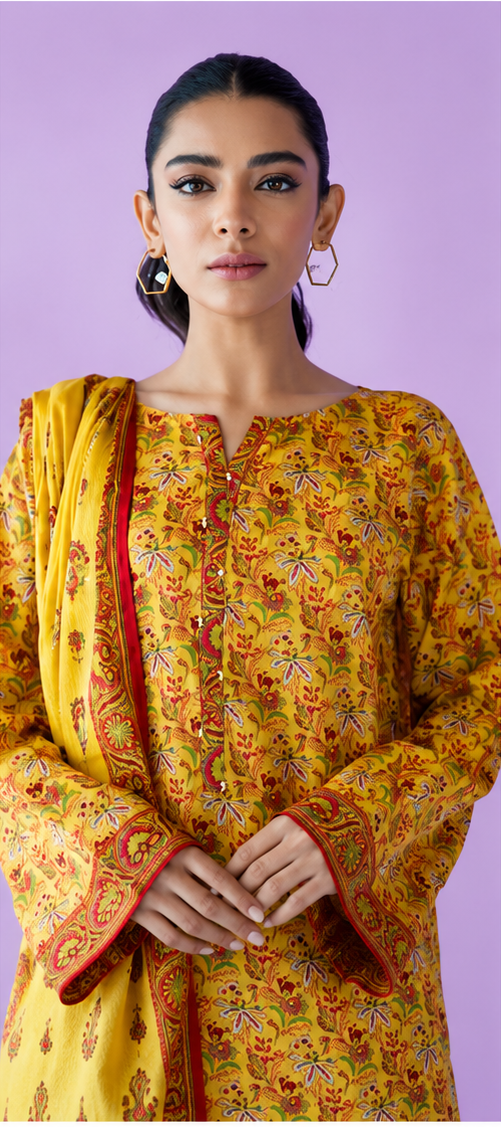 Unstitched | 3 Piece | Printed Lawn