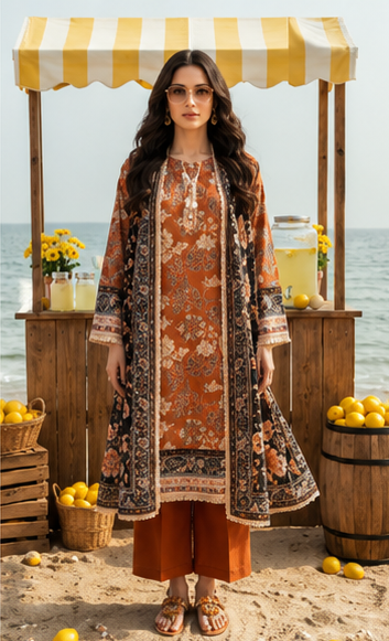 3Pcs Premium Lawn Unstitched