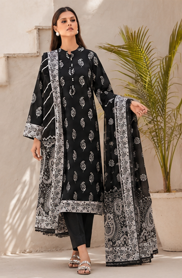 3Piece Unstitched Printed Lawn