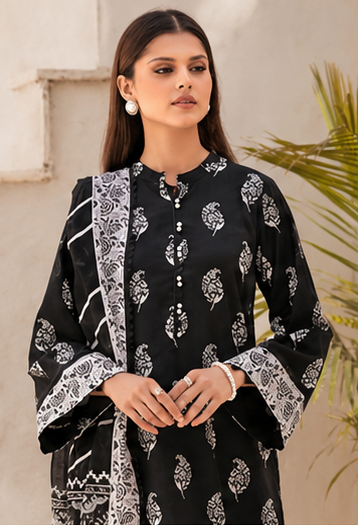 3Piece Unstitched Printed Lawn