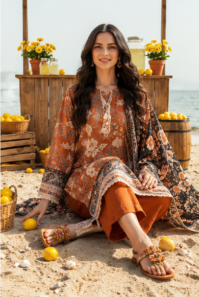 3Pcs Premium Lawn Unstitched