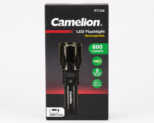 Camelion RT308 Rechargeable LED Flashlight