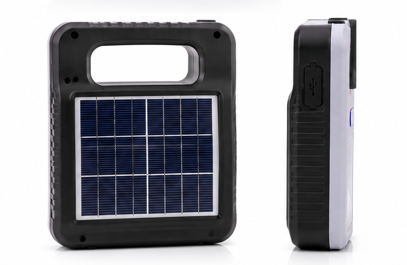 Solar Rechargeable LED Emergency Lamp