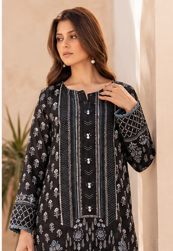 3Piece Unstitched Printed Lawn