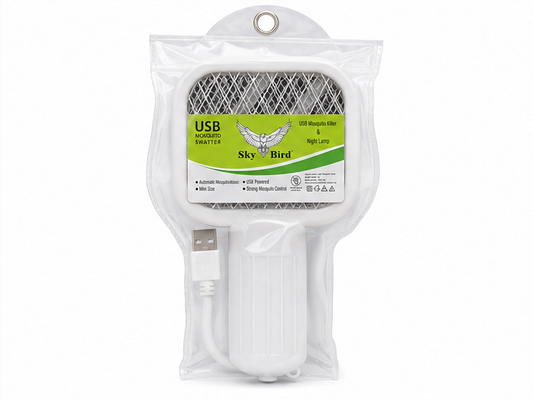 Sky Bird USB Rechargeable Mosquito Swatter & Night Lamp