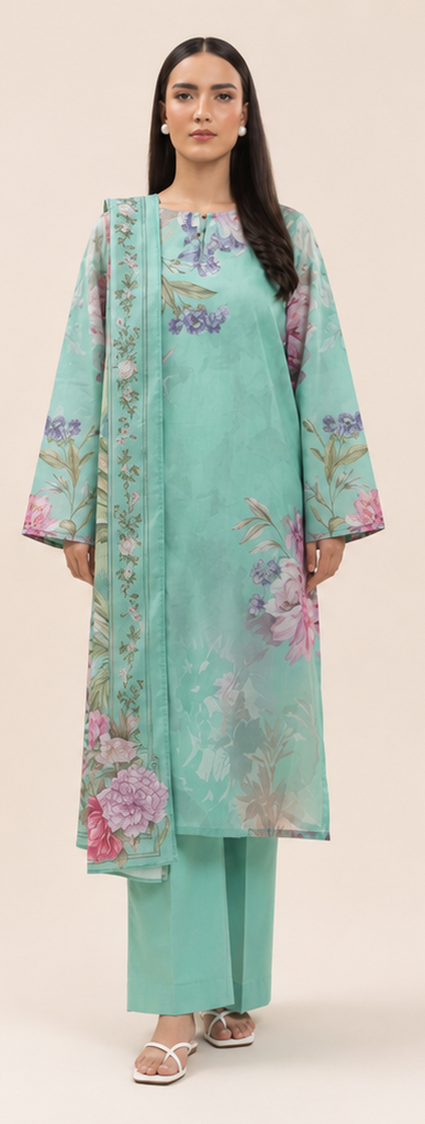3 Piece Lawn-Printed(Unstitched)