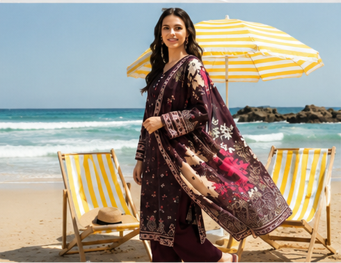 3Pcs Premium Lawn Unstitched