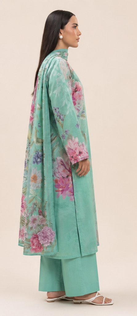 3 Piece Lawn-Printed(Unstitched)