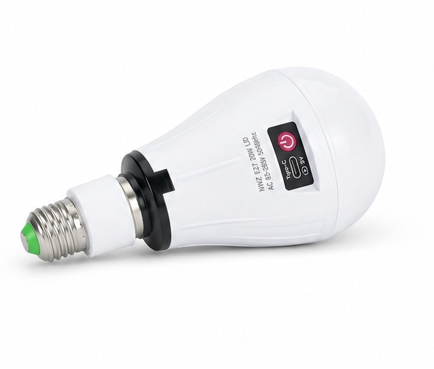 LED Emergency Light – Rechargeable E27 Bulb