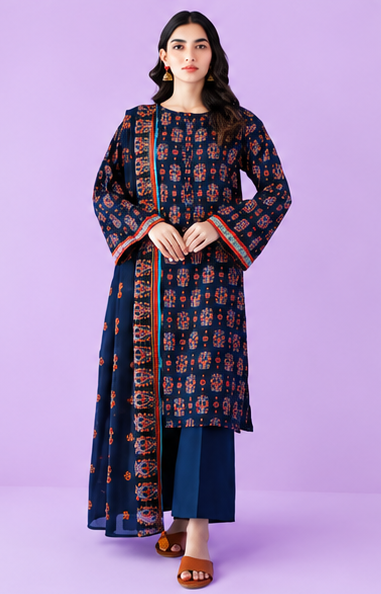 Unstitched | 3 Piece | Printed Lawn