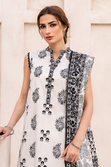 3Piece Unstitched Printed Lawn