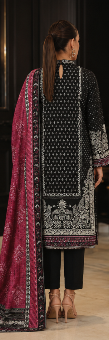 3PCS UNSTITCHED PRINTED LAWN