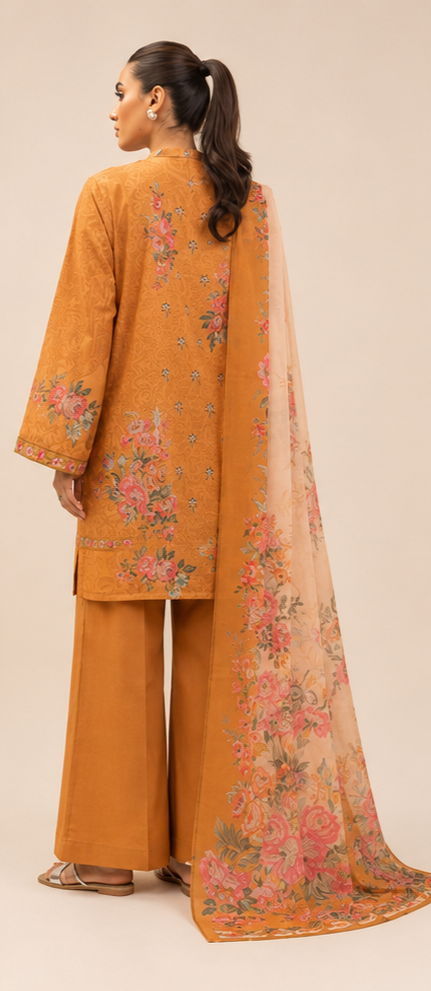 3 Piece Lawn-Printed(Unstitched)