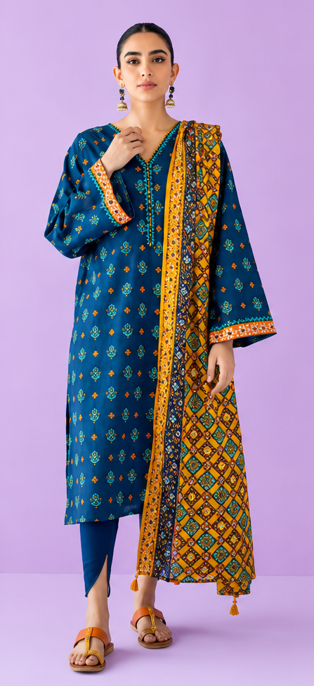 Unstitched | 3 Piece | Printed Lawn