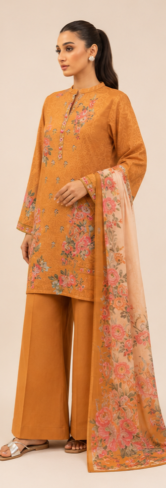 3 Piece Lawn-Printed(Unstitched)