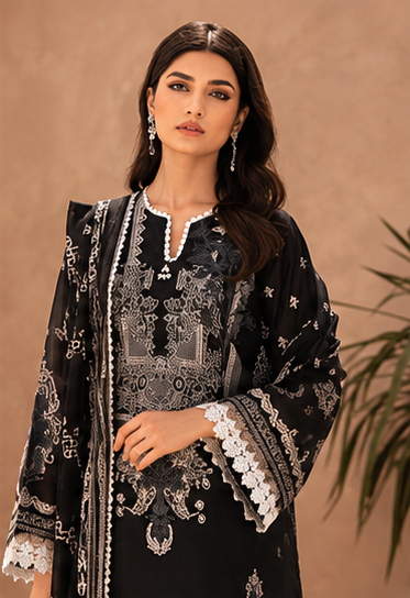 3Piece Unstitched Printed Lawn