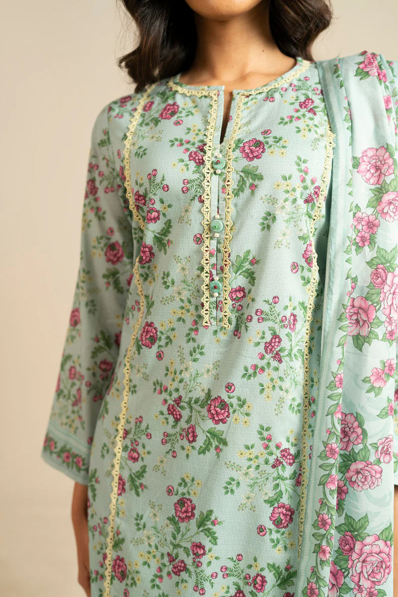 3 Piece Lawn-Printed(Unstitched)