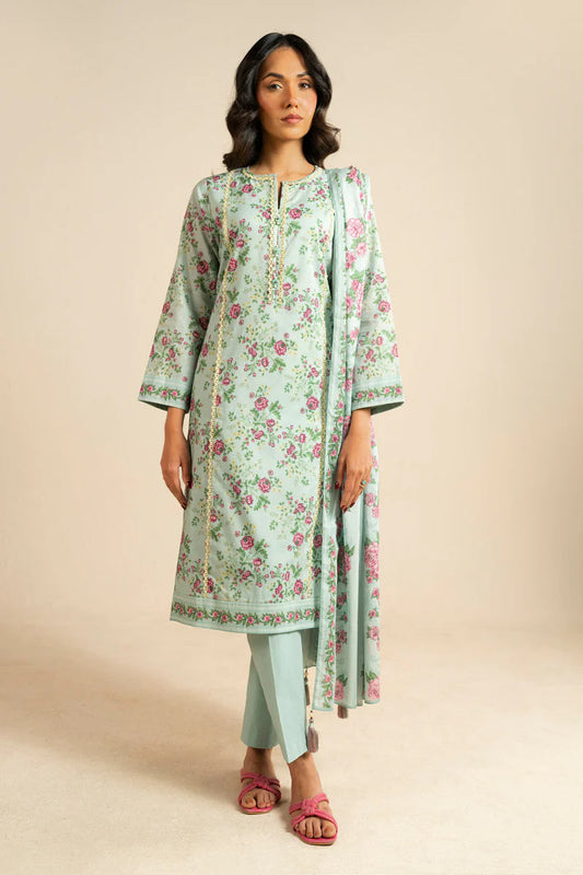 3 Piece Lawn-Printed(Unstitched)
