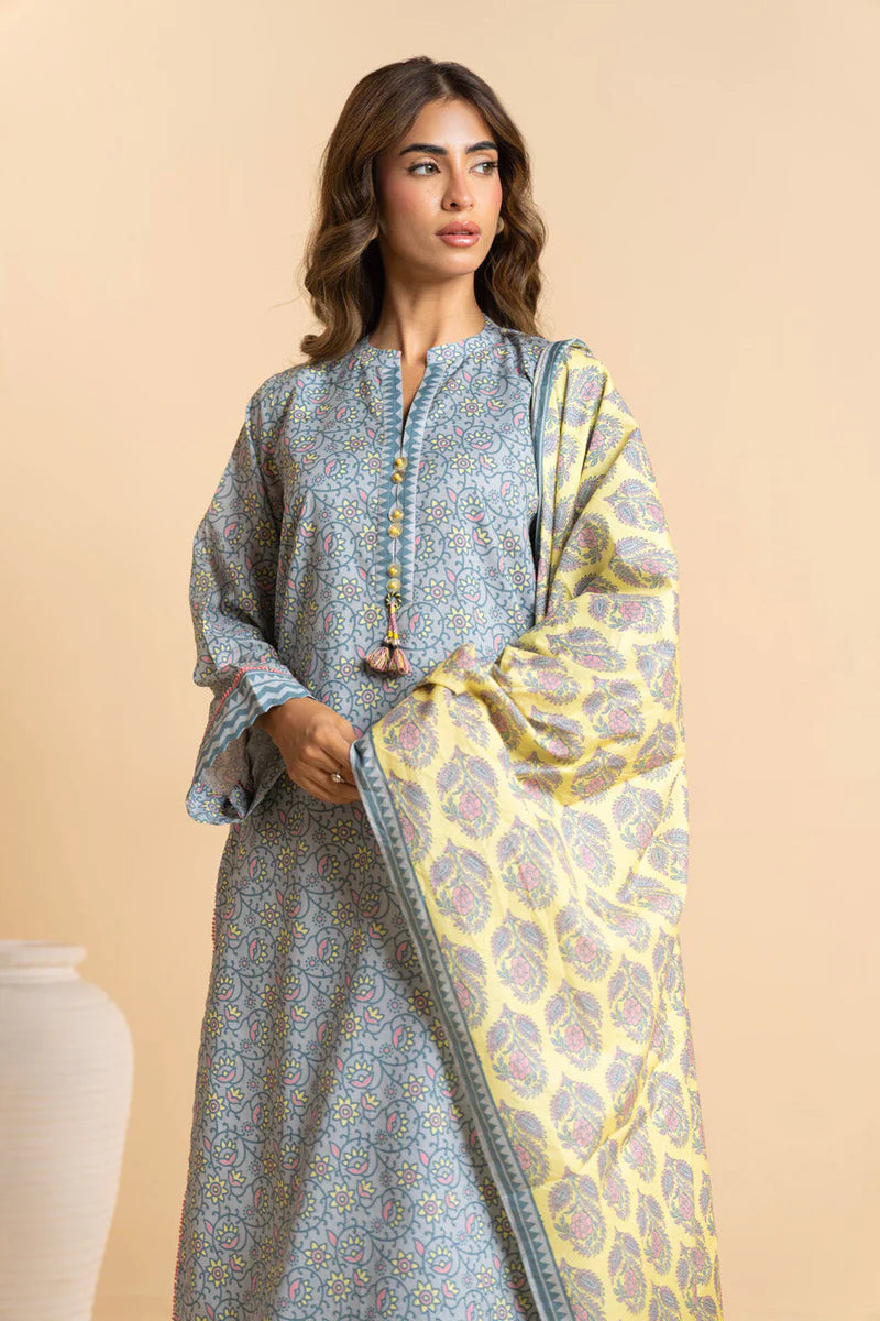 3 Piece Lawn-Printed(Unstitched)