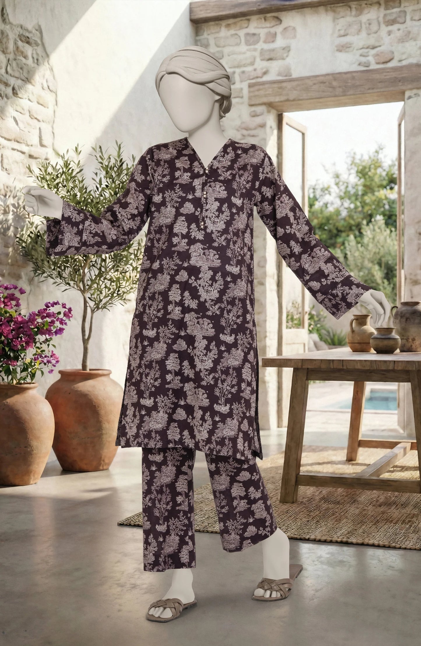 2 Piece - Premium Printed Suit