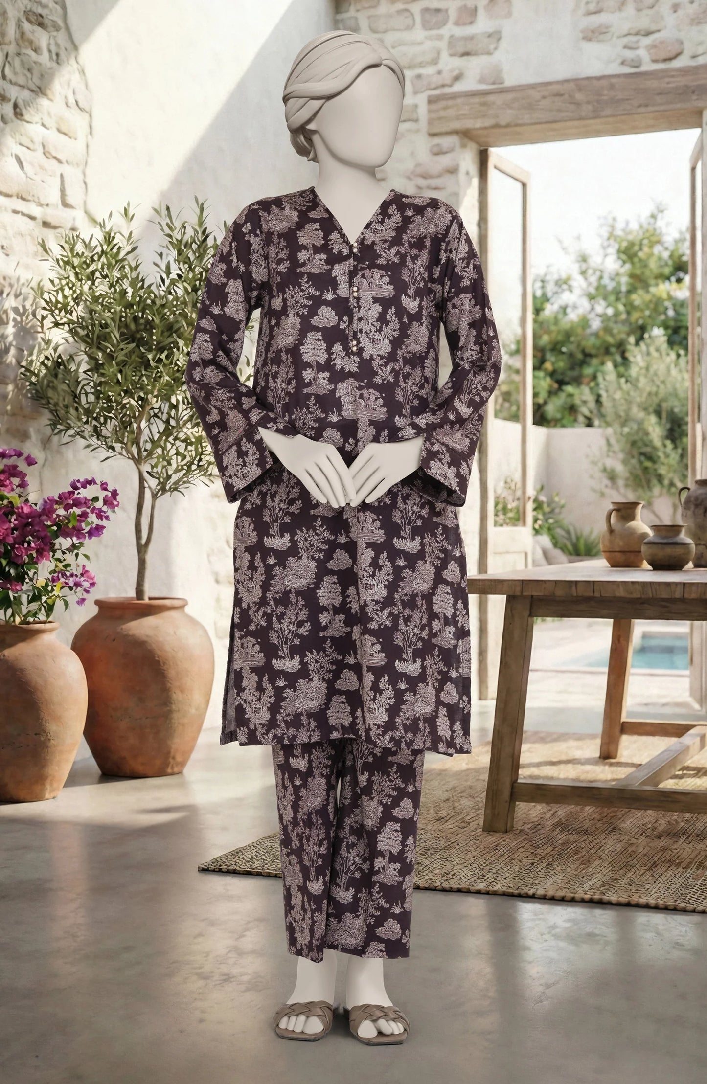 2 Piece - Premium Printed Suit