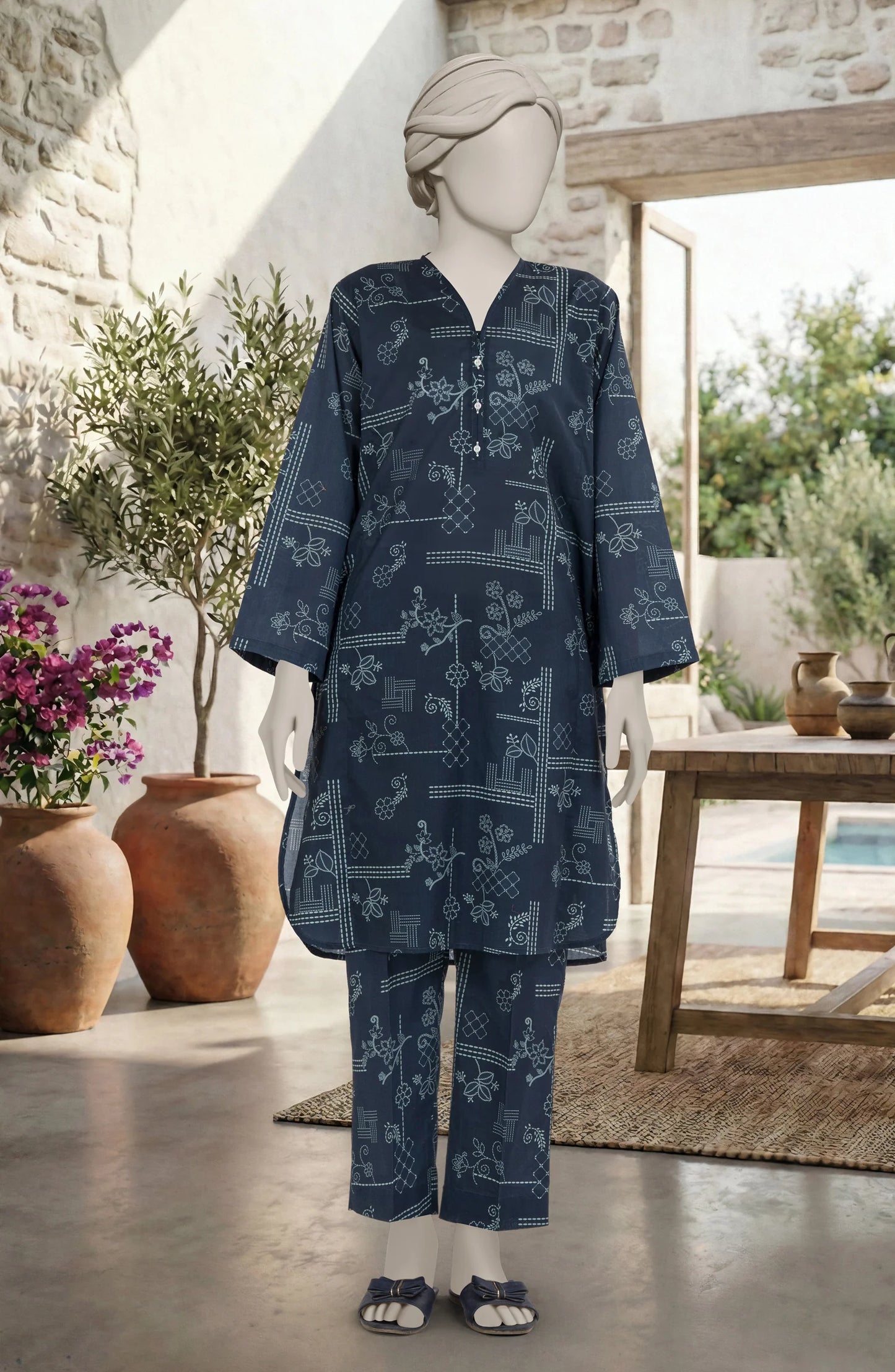 2 Piece - Premium Printed Suit