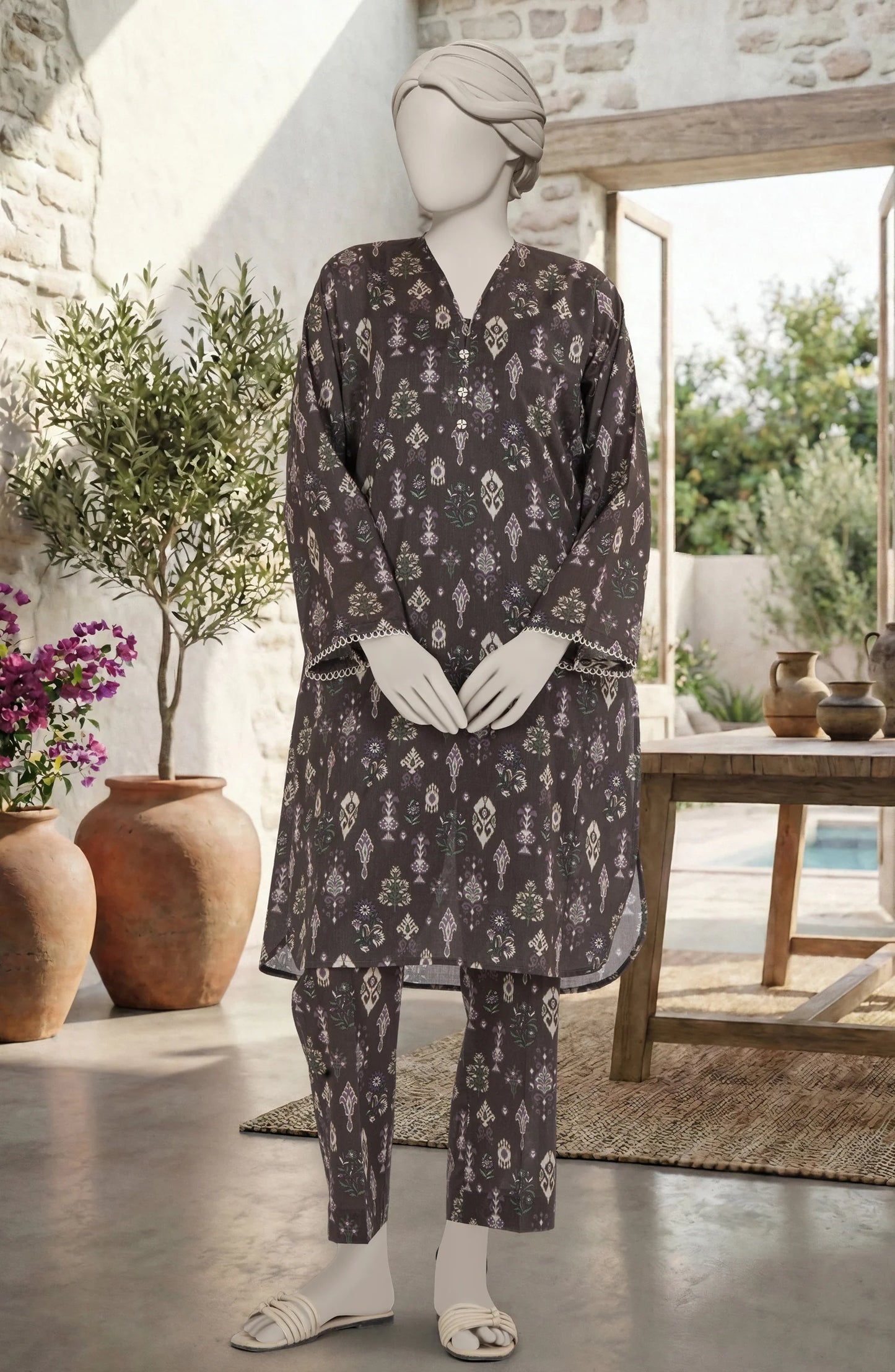 2 Piece - Premium Printed Suit