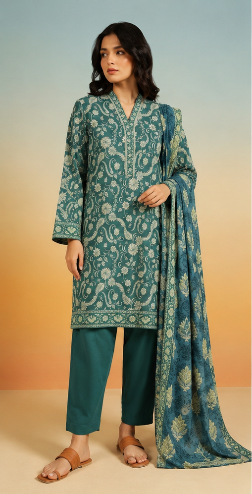 3 Piece Lawn-Printed(Unstitched)