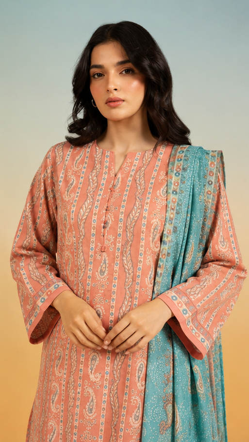 3 Piece Lawn-Printed(Unstitched)