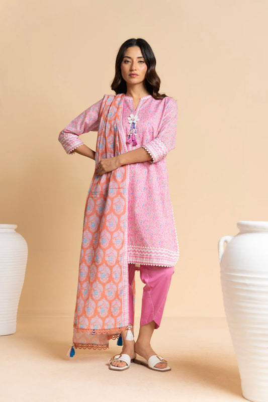 3 Piece Lawn-Printed(Unstitched)