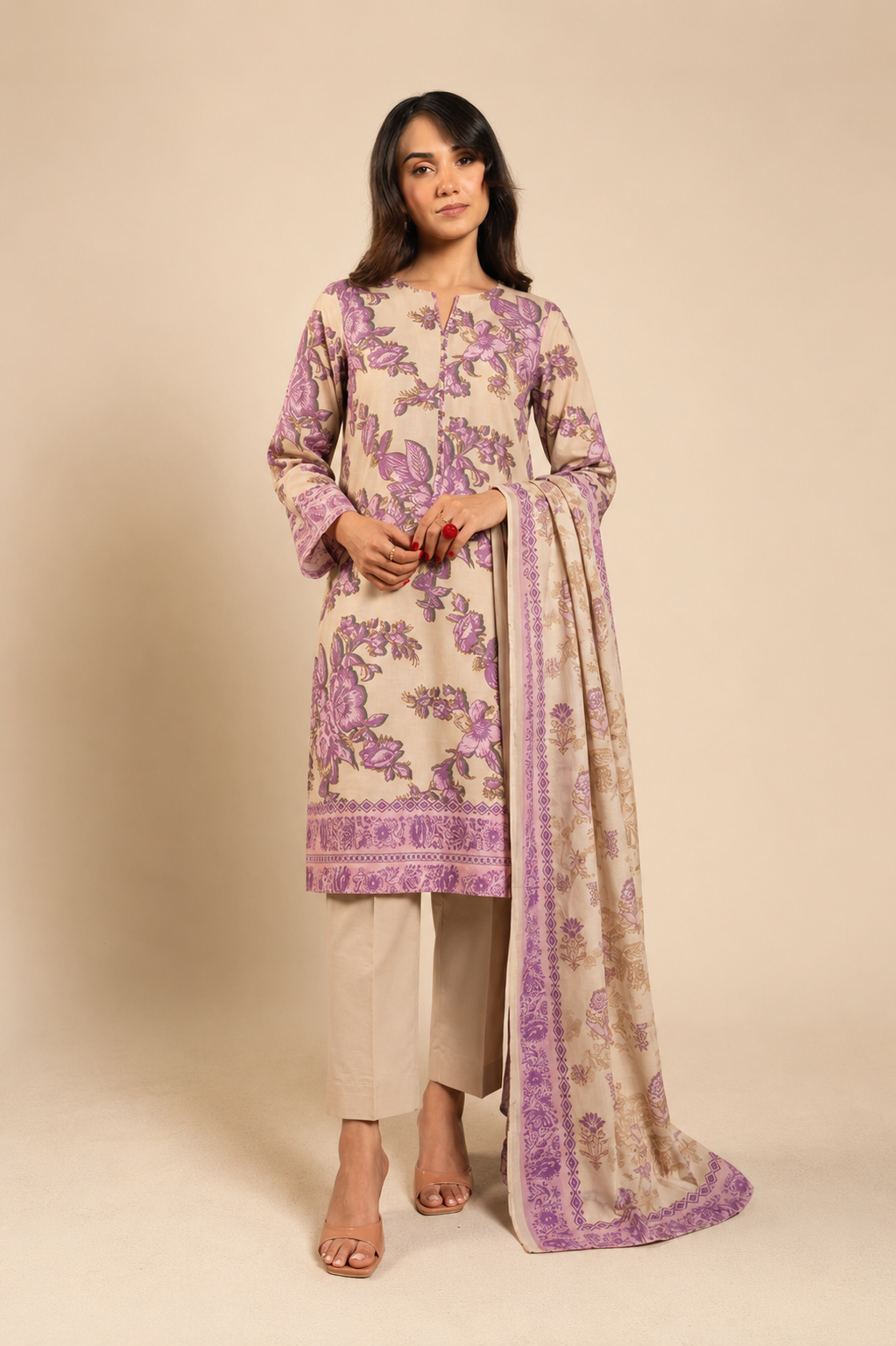 3 Piece Lawn-Printed(Unstitched)