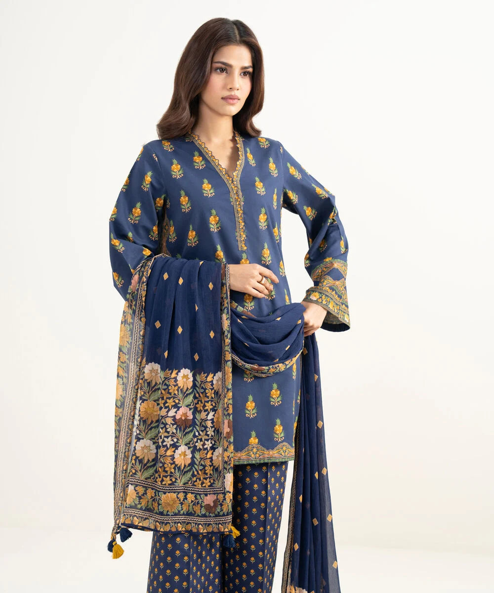 3 Piece - Printed Lawn Suit