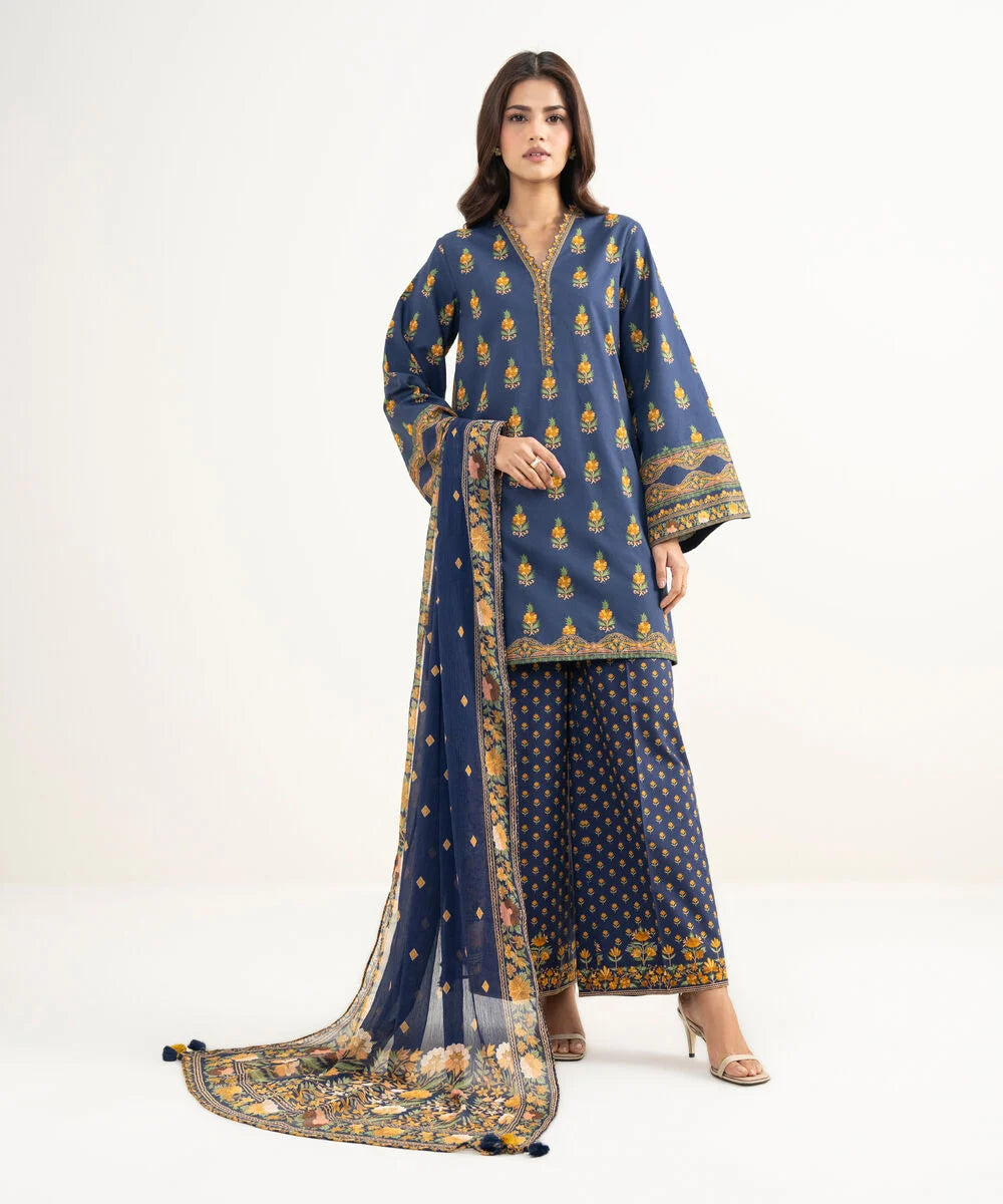 3 Piece - Printed Lawn Suit