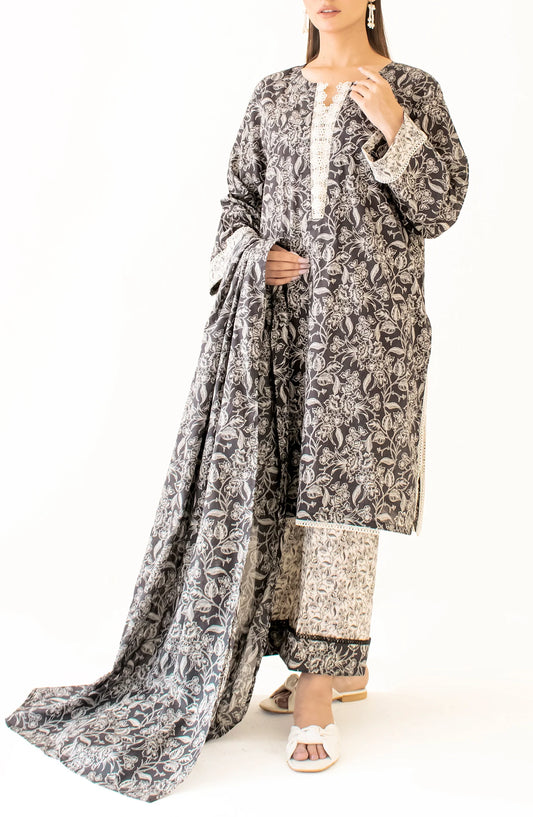 UNSTITCHED | 3 Piece | Printed Lawn