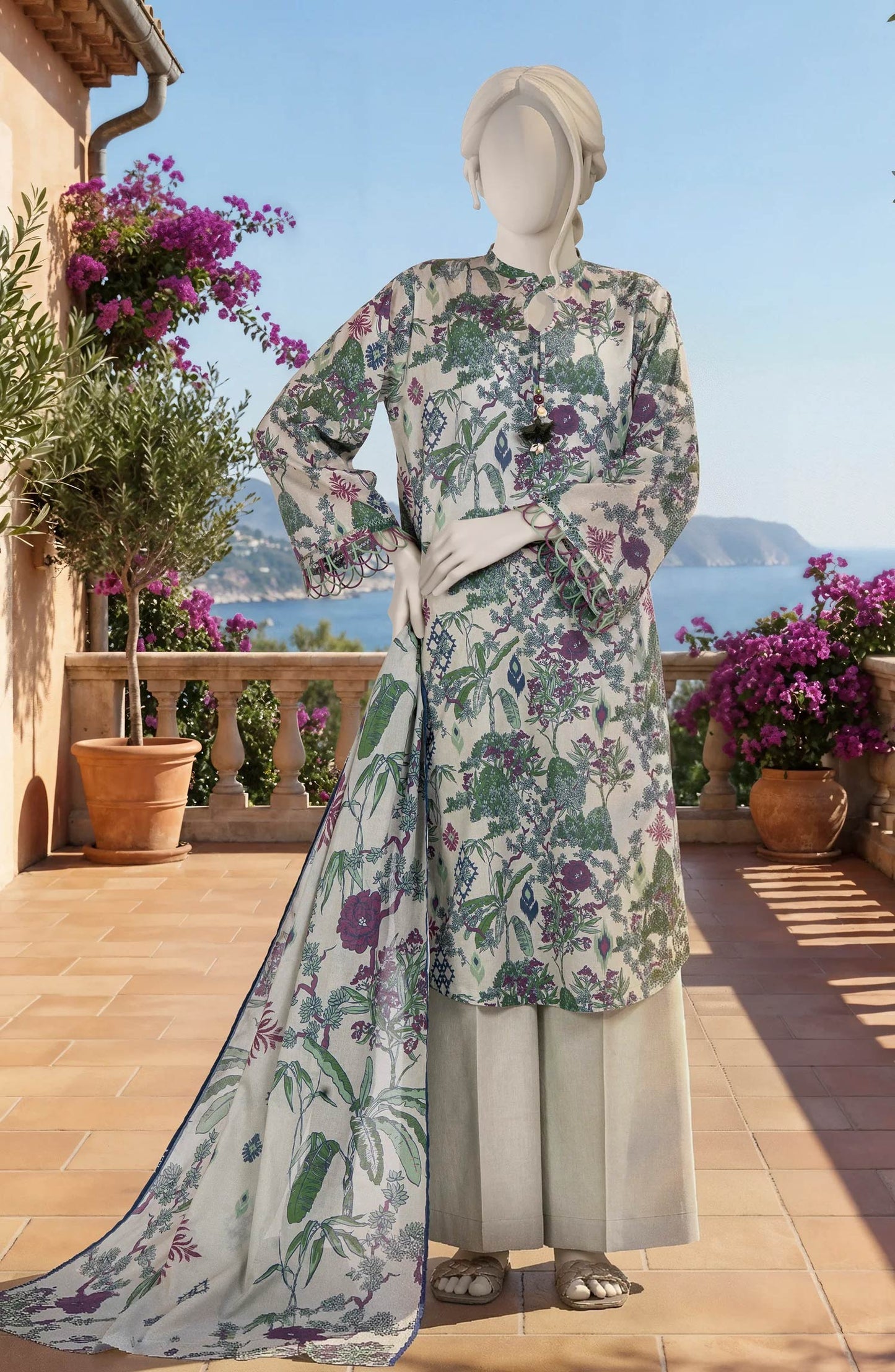 PRINTED LAWN 3PCS UNSTITCHED