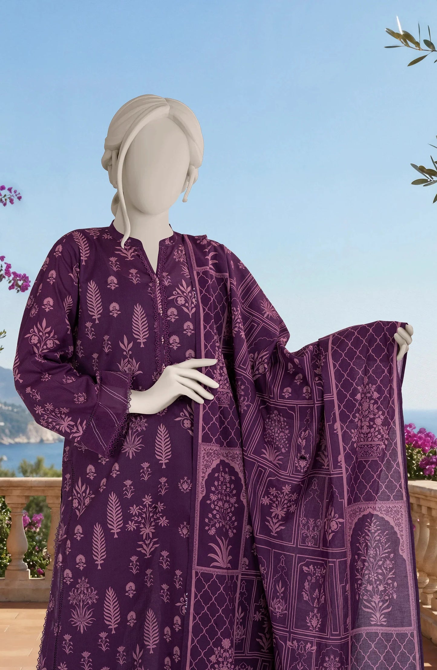 PRINTED LAWN 3PCS UNSTITCHED